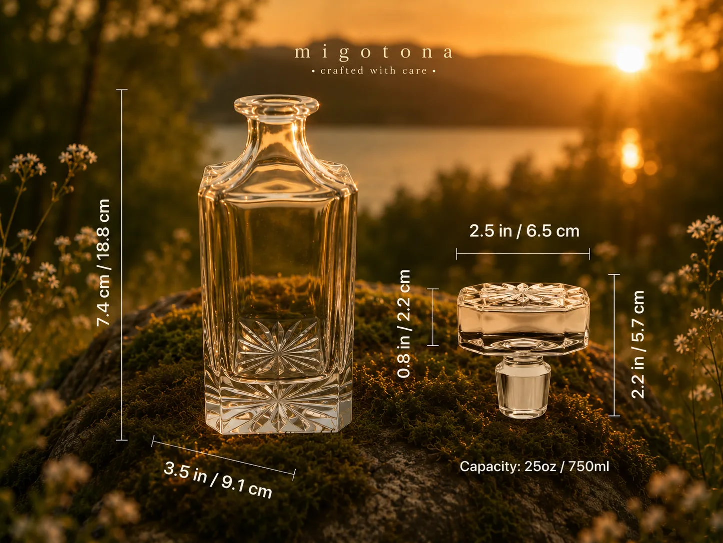 Klaasist karahvin 25oz/739ml — pilt 2